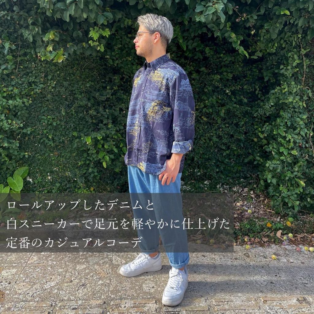 MEN'S】朧想城（おぼろそうじょう） L/S | かりゆしウェア（沖縄版 